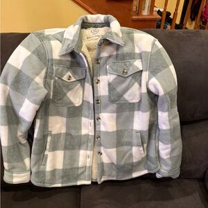 Plaid Sherpa-Lined Jacket